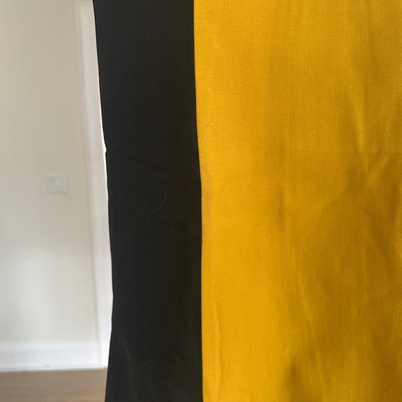 Jason Wu A-line shift dress - never worn! Mustard, black. Size 10. - Picture 3 of 7